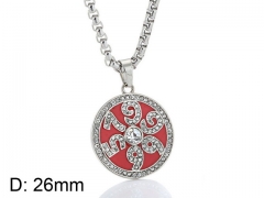 HY Wholesale Stainless steel 316L Crystal Pendant (not includ chain)-HY0001P0318IJE