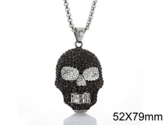 HY Wholesale Stainless steel 316L Skull Pendant (not includ chain)-HY0001P0081KKS