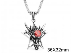 HY Wholesale Stainless steel 316L Crystal Pendant (not includ chain)-HY0001P0070HNR