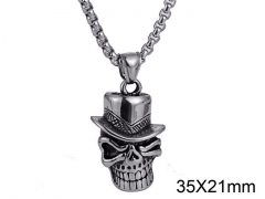 HY Wholesale Stainless steel 316L Skull Pendant (not includ chain)-HY0001P0093HMY