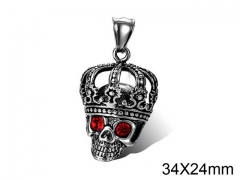 HY Wholesale Stainless steel 316L Skull Pendant (not includ chain)-HY008P0186HHE