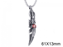HY Wholesale Stainless steel 316L Crystal Pendant (not includ chain)-HY0001P0097HMD