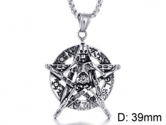 HY Wholesale Stainless steel 316L Skull Pendant (not includ chain)-HY0001P0045HKS