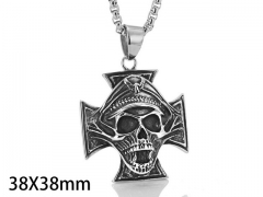 HY Wholesale Stainless steel 316L Skull Pendant (not includ chain)-HY0001P0233HME
