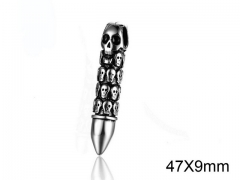 HY Wholesale Stainless steel 316L Skull Pendant (not includ chain)-HY008P0200PW