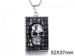 HY Wholesale Stainless steel 316L Skull Pendant (not includ chain)-HY0001P0191HME