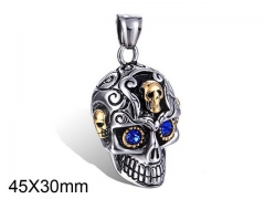 HY Wholesale Stainless steel 316L Skull Pendant (not includ chain)-HY008P0085HKE
