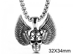 HY Wholesale Stainless steel 316L Skull Pendant (not includ chain)-HY001P00001HCJ