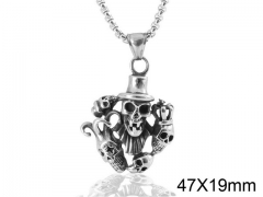 HY Wholesale Stainless steel 316L Skull Pendant (not includ chain)-HY0001P0142HKE