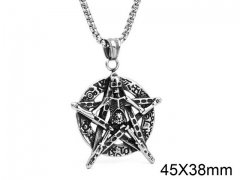 HY Wholesale Stainless steel 316L Skull Pendant (not includ chain)-HY0001P0133HKE