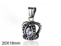 HY Wholesale Stainless steel 316L Crystal Pendant (not includ chain)-HY008P0202HIW