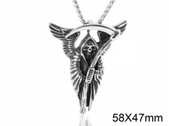 HY Wholesale Stainless steel 316L Skull Pendant (not includ chain)-HY0001P0140HLE