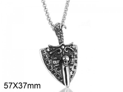 HY Wholesale Stainless steel 316L Skull Pendant (not includ chain)-HY0001P0205HME