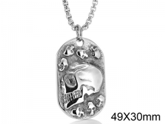 HY Wholesale Stainless steel 316L Skull Pendant (not includ chain)-HY0001P0215HLE
