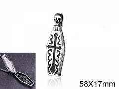 HY Wholesale Stainless steel 316L Skull Pendant (not includ chain)-HY008P0237HNS