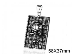 HY Wholesale Stainless steel 316L Skull Pendant (not includ chain)-HY008P0110HHL