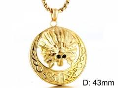 HY Wholesale Stainless steel 316L Skull Pendant (not includ chain)-HY0001P0177HOY