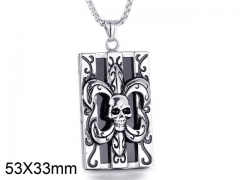 HY Wholesale Stainless steel 316L Skull Pendant (not includ chain)-HY0001P0180HLQ
