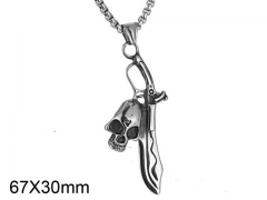 HY Wholesale Stainless steel 316L Skull Pendant (not includ chain)-HY0001P0110HKE