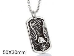 HY Wholesale Stainless steel 316L Skull Pendant (not includ chain)-HY0001P0241HLE