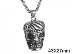 HY Wholesale Stainless steel 316L Skull Pendant (not includ chain)-HY0001P0075HKW