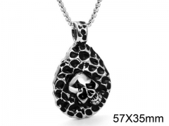 HY Wholesale Stainless steel 316L Skull Pendant (not includ chain)-HY0001P0029HMT