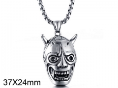 HY Wholesale Stainless steel 316L Skull Pendant (not includ chain)-HY0001P0301HMT