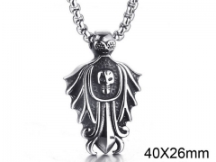 HY Wholesale Stainless steel 316L Skull Pendant (not includ chain)-HY0001P0188HME