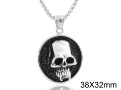 HY Wholesale Stainless steel 316L Skull Pendant (not includ chain)-HY0001P0141HKC