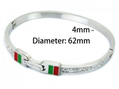 HY Wholesale Stainless Steel 316L Bangle(Crystal)-HY80B0874HKW