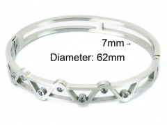 HY Wholesale Stainless Steel 316L Bangle(Crystal)-HY80B0856HIY