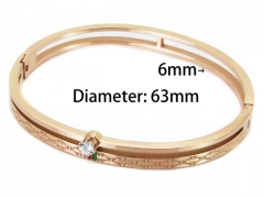 HY Wholesale Stainless Steel 316L Bangle(Crystal)-HY80B0873HKL