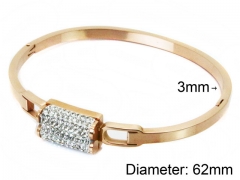 HY Wholesale Stainless Steel 316L Bangle(Crystal)-HY80B0855HOU
