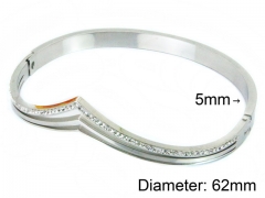 HY Wholesale Stainless Steel 316L Bangle(Crystal)-HY80B0862HMC