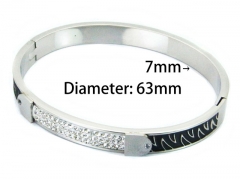HY Wholesale Stainless Steel 316L Bangle(Crystal)-HY80B0877HLZ