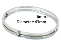 HY Wholesale Stainless Steel 316L Bangle(Crystal)-HY80B0871HHL