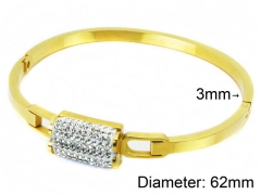 HY Wholesale Stainless Steel 316L Bangle(Crystal)-HY80B0854HOX
