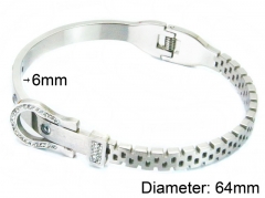 HY Wholesale Stainless Steel 316L Bangle(Crystal)-HY80B0850HLQ