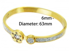 HY Wholesale Stainless Steel 316L Bangle(Crystal)-HY80B0866HOD