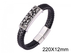 HY Wholesale Jewelry Bracelets (Leather)-HY0010B0207HOL