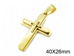 HY Wholesale Stainless Steel 316L Cross Pendant-HY09P1014PS