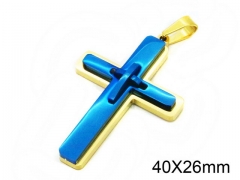 HY Wholesale Stainless Steel 316L Cross Pendant-HY09P1017HHW
