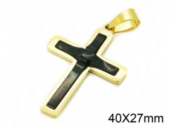 HY Wholesale Stainless Steel 316L Cross Pendant-HY09P1012PW