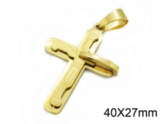 HY Wholesale Stainless Steel 316L Cross Pendant-HY09P1006HGG