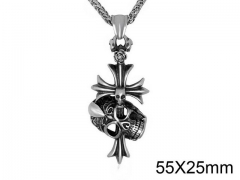 HY Wholesale Stainless steel 316L Skull Pendant (not includ chain)-HY0011P0067