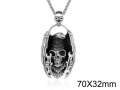 HY Wholesale Stainless steel 316L Skull Pendant (not includ chain)-HY0011P0173