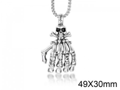 HY Wholesale Stainless steel 316L Skull Pendant (not includ chain)-HY0011P0122