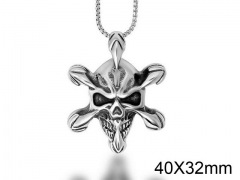 HY Wholesale Stainless steel 316L Skull Pendant (not includ chain)-HY0011P0083