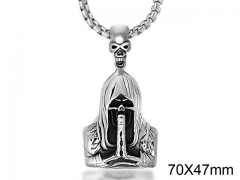 HY Wholesale Stainless steel 316L Skull Pendant (not includ chain)-HY0011P0011