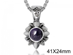 HY Wholesale Stainless steel 316L Crystal or Zircon Pendant (not includ chain)-HY0011P0124